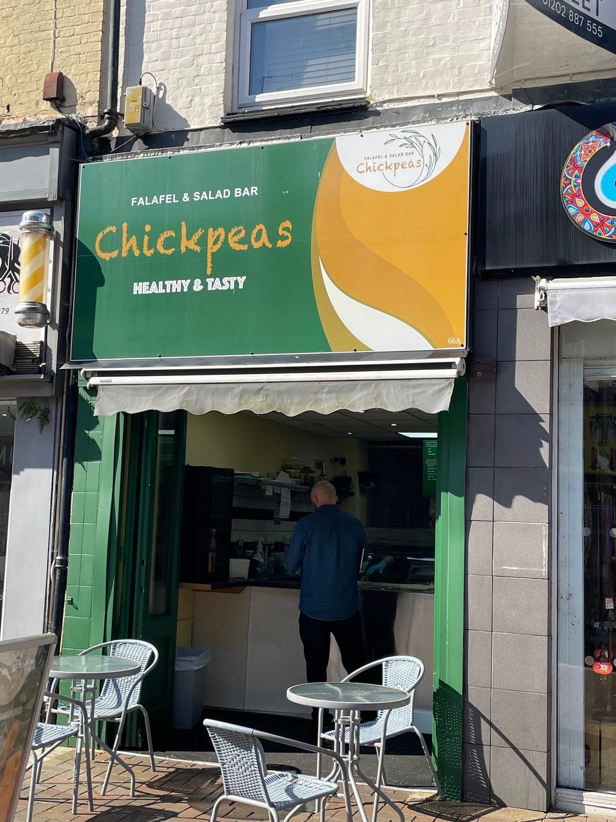 Chickpeas falafel and salad bar