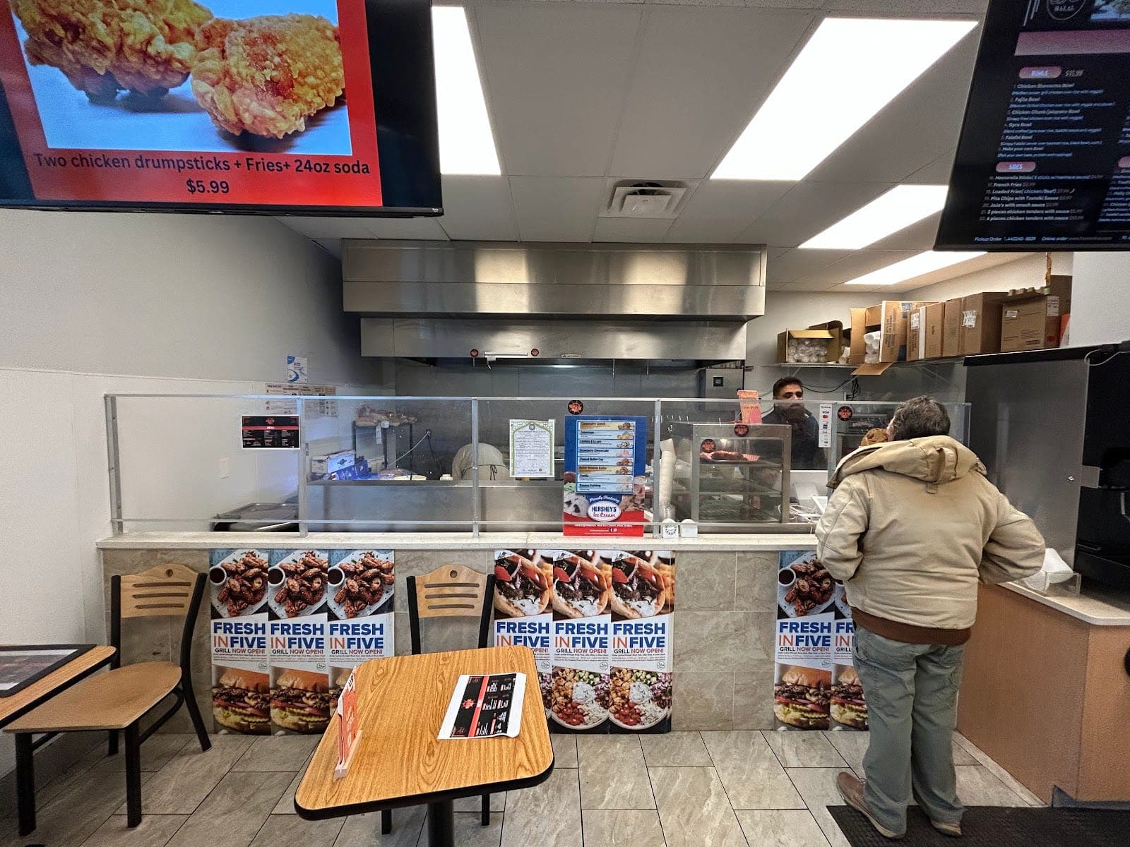 Fresh in five Halal food