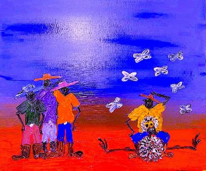 TOP END ART GALLERY (ABSTRACT ART BY ARTIST TE) Canvases | Crocodiles | Boomerangs | Didgeridoos, Souvenirs & More